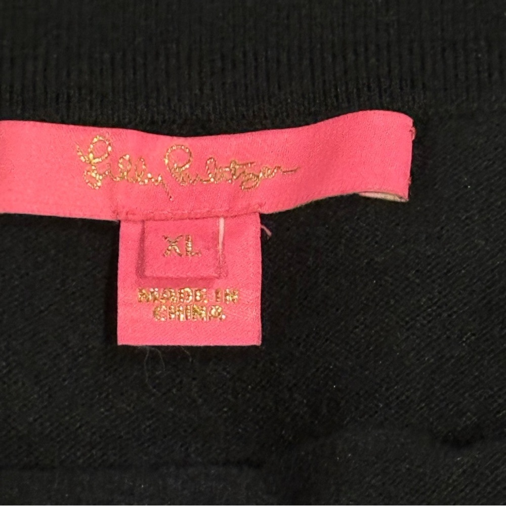 Lilly Pulitzer Black Dunham Sweater Dress XL NWT- style 002370 - Picture 5 of 11